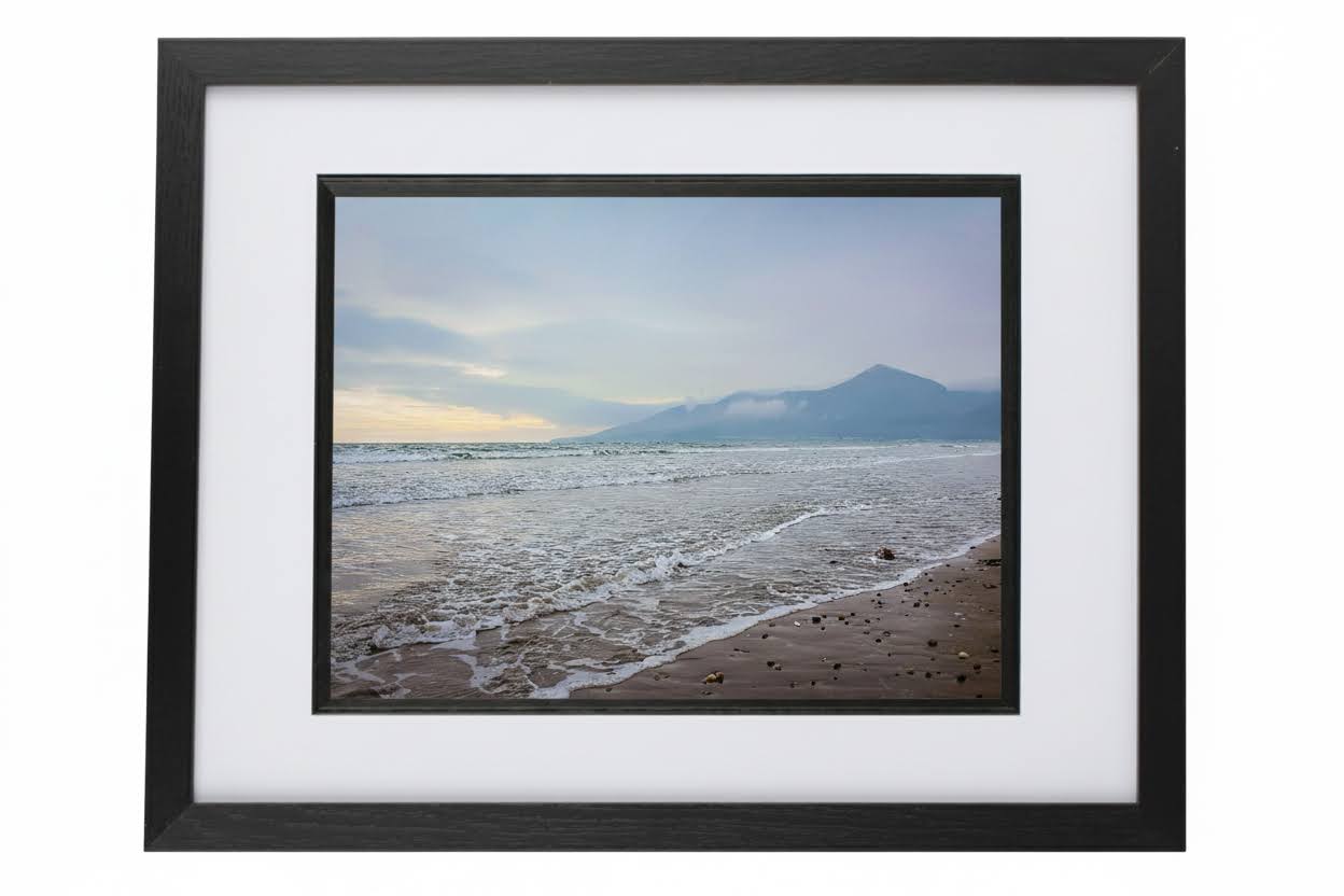 Hand Framed 'Mountain Views from Murlough Beach'
