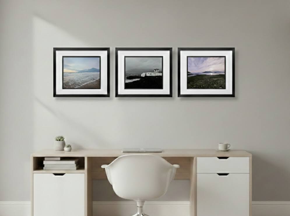 Hand Framed 'Coastal Majesty Trio - Set of 3 Prints Special'