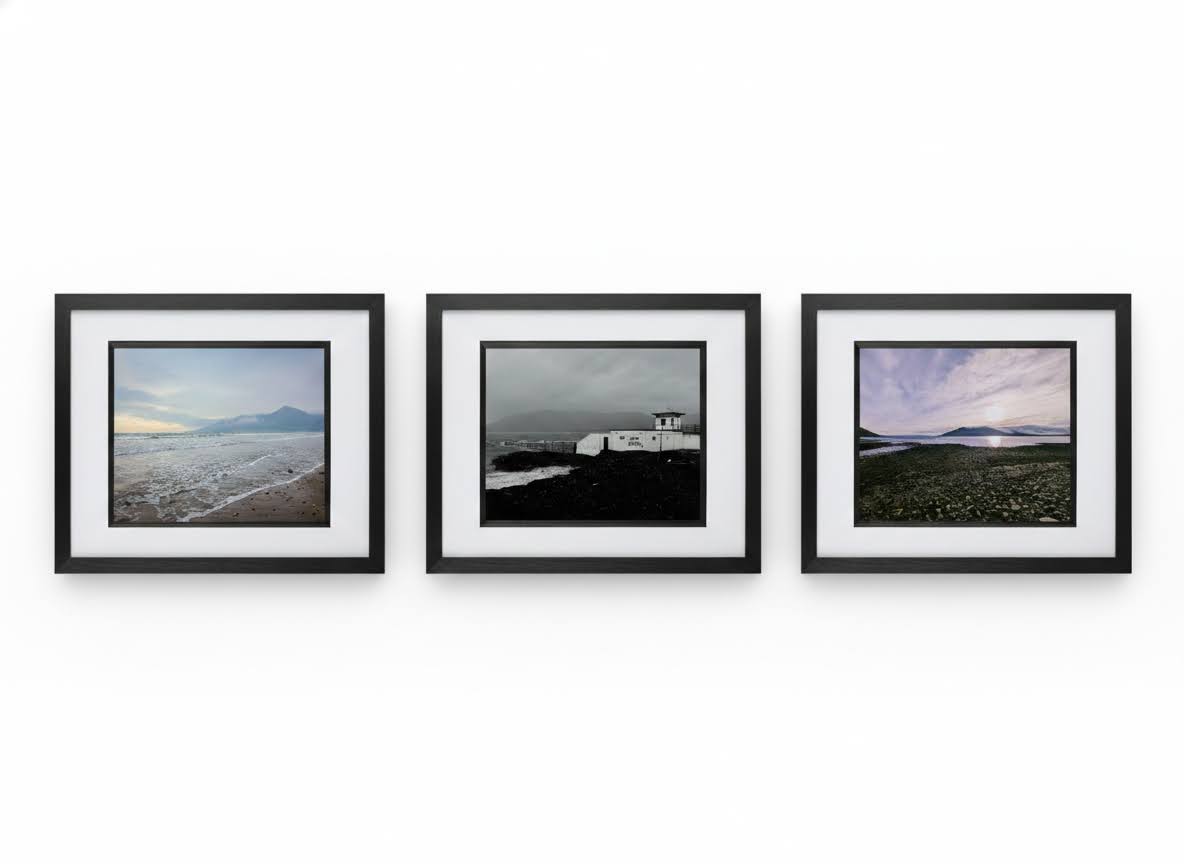 Hand Framed 'Coastal Majesty Trio - Set of 3 Prints Special'