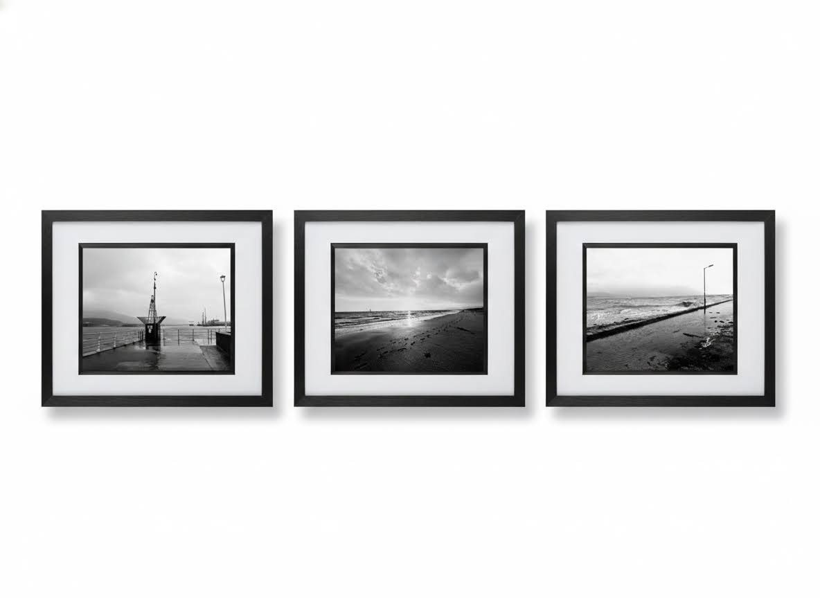 Hand Framed 'Monochrome Trio - Set of 3 Prints Special'