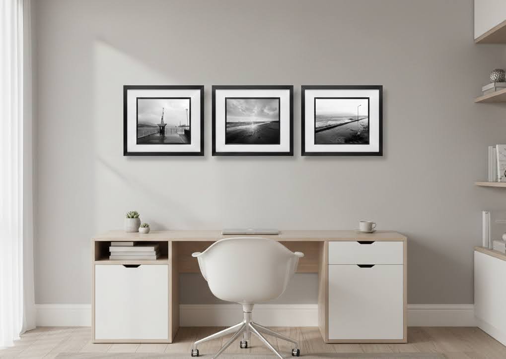 Hand Framed 'Monochrome Trio - Set of 3 Prints Special'