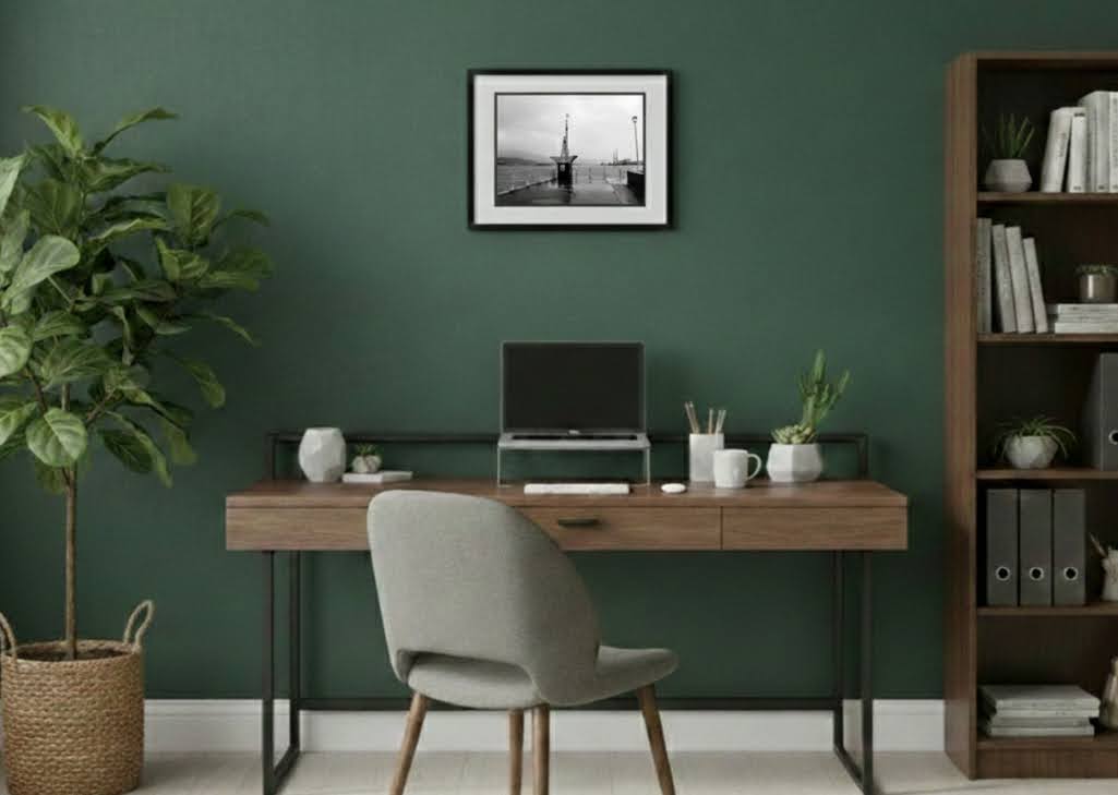 Hand Framed 'Peace at the End of Warrenpoint Pier'