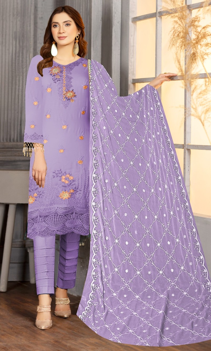 Lavender Mist – 3PC Embroidered Classics