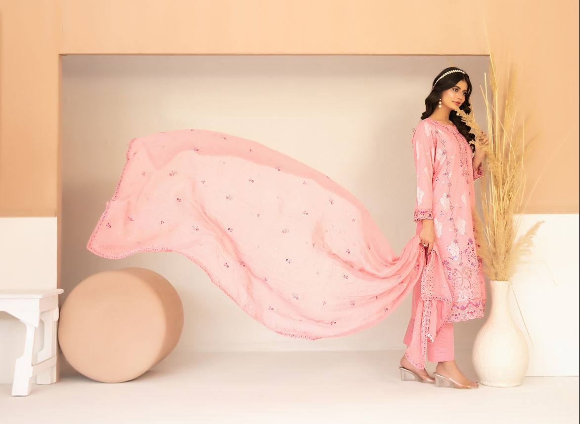 Candy Petal - Zaylee 3PC Embroidered Lawn