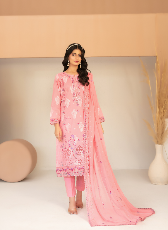 Candy Petal - Zaylee 3PC Embroidered Lawn