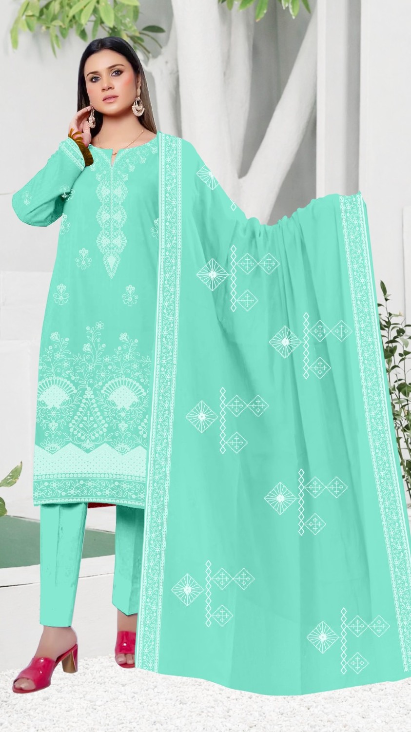 Turquoise – 3PC Lawn Chicken Kari 2026