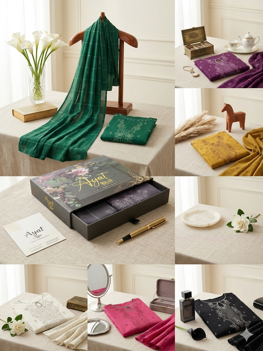 Emerald Green - Ayat Vol 2514 Design 04 - 3PC Embroidered Lawn