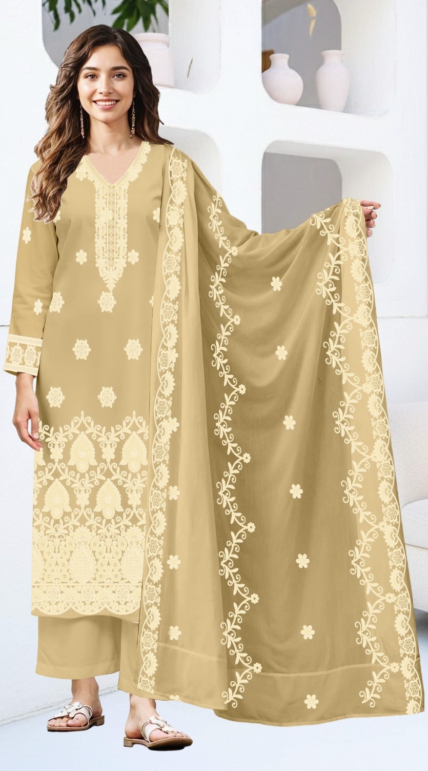 Desert Rose – 3PC Embroidered Unstitched Lawn