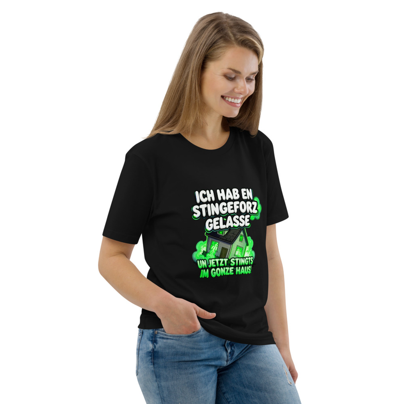 "ICH HAB EN STINGEFORZ GELASSE" PREMIUM ORGANIC COTTON T-SHIRT | UNISEX | NEON GREEN