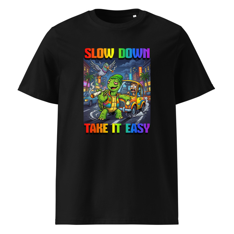 "SLOW DOWN, TAKE IT EASY" PREMIUM ORGANIC COTTON T-SHIRT | UNISEX