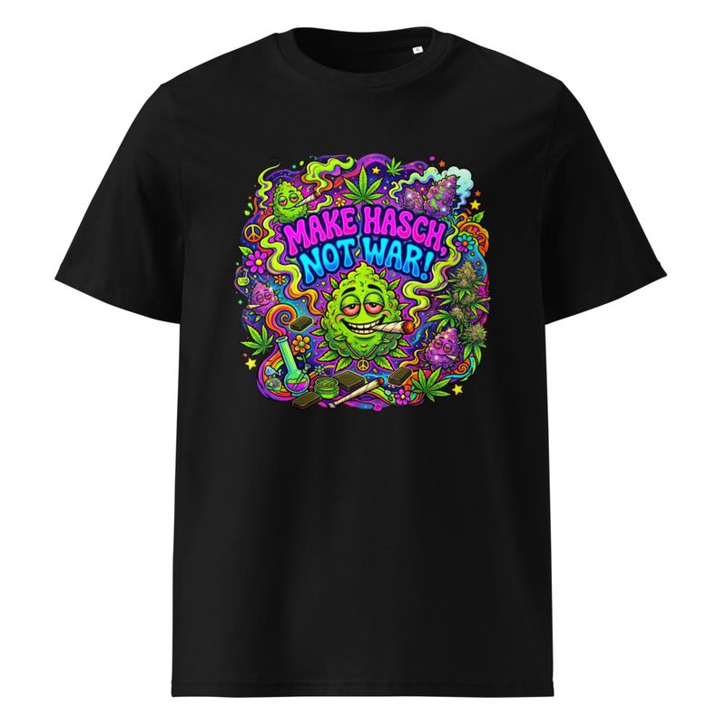 "MAKE HASCH, NOT WAR!" PREMIUM ORGANIC COTTON T-SHIRT | UNISEX |