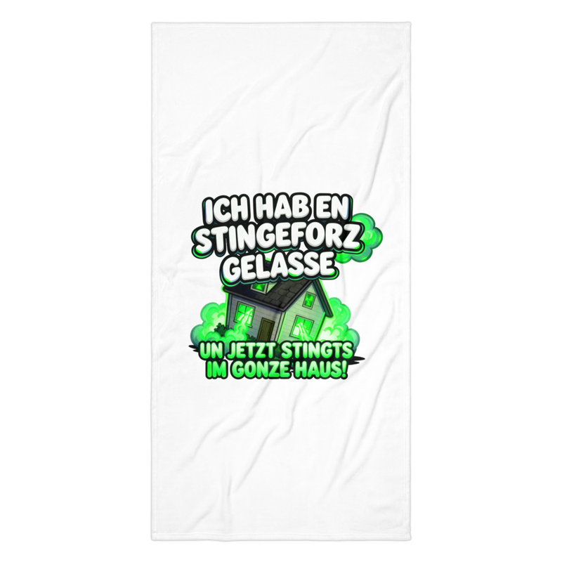 "ICH HAB EN STINGEFORZ GELASSE" HANDTUCH | NEON GREEN
