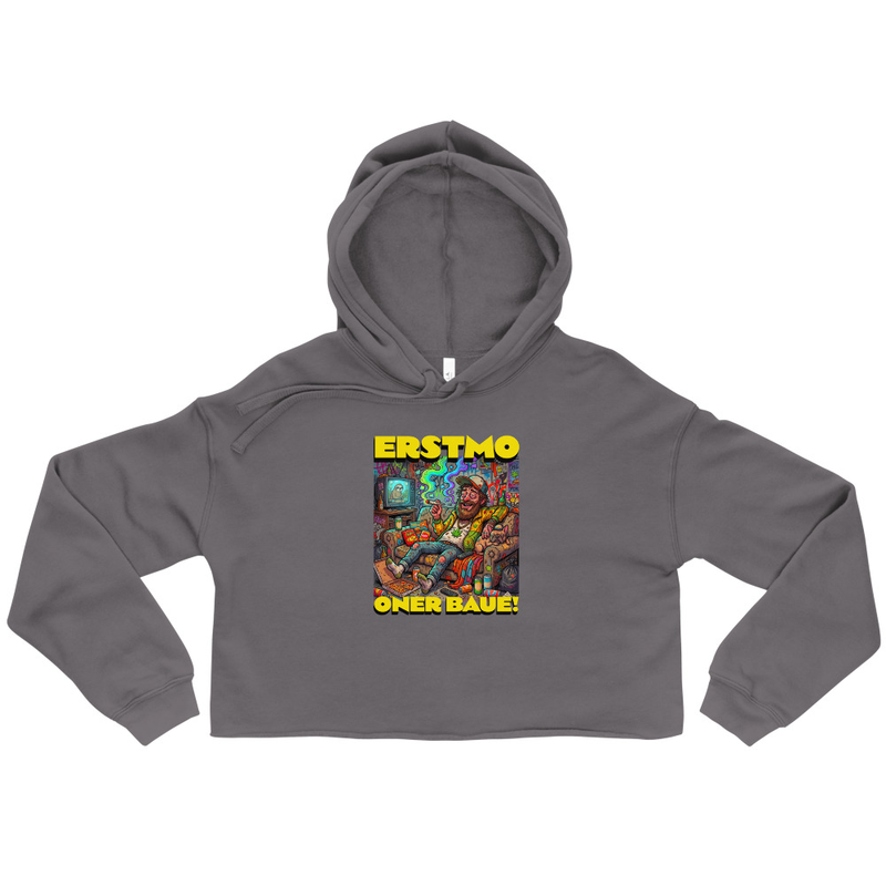 "ERSTMO ONER BAUE!" PREMIUM CROP HOODIE | WOMEN | DESIGN 2