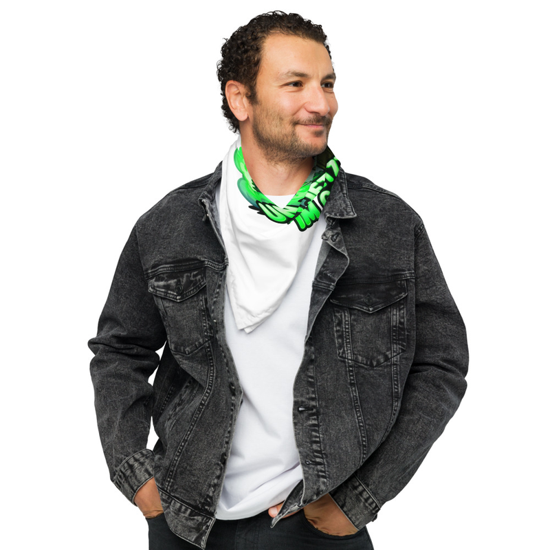 "ICH HAB EN STINGEFORZ GELASSE" HALSTUCH BANDANA MENSCH & HUND | NEON GREEN