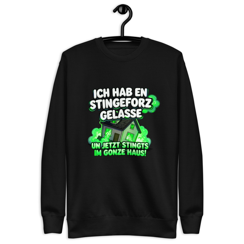 "ICH HAB EN STINGEFORZ GELASSE" PREMIUM COTTON SWEATSHIRT | UNISEX | NEON GREEN