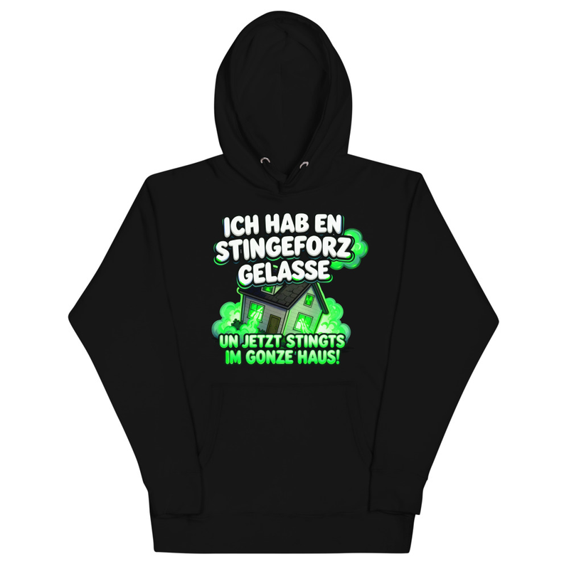"ICH HAB EN STINGEFORZ GELASSE" PREMIUM COTTON HOODIE | UNISEX | NEON GREEN