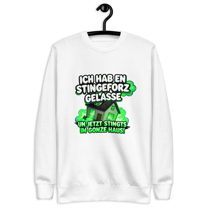 "ICH HAB EN STINGEFORZ GELASSE" PREMIUM COTTON SWEATSHIRT | UNISEX | NEON GREEN