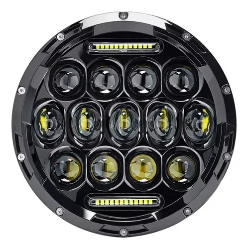 Farol Led Angel Eyes 7" Polegadas all black