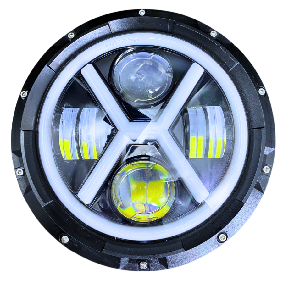 Farol Led Angel Eyes 7" Polegadas X