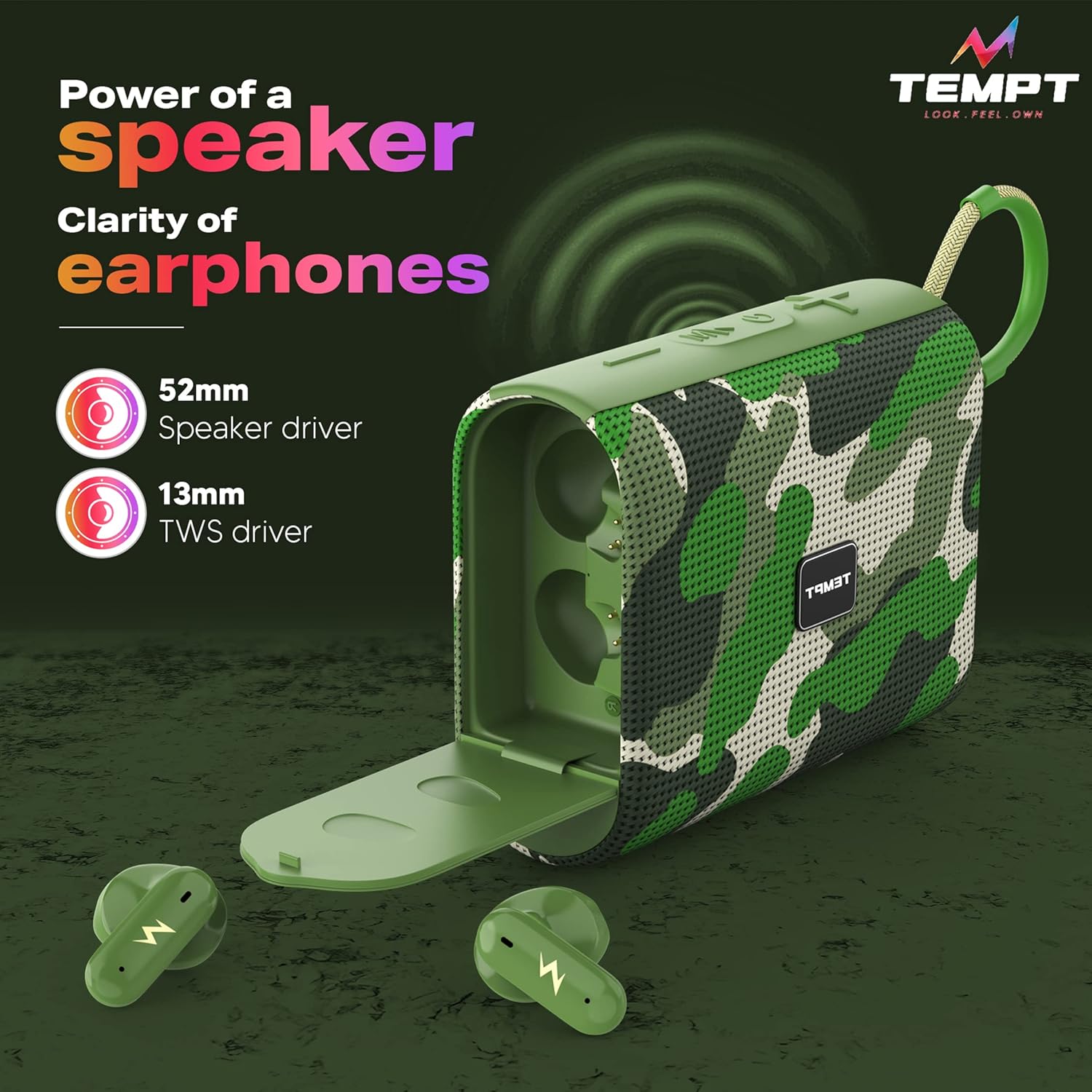 Tempt Juggler Portable Speaker Green