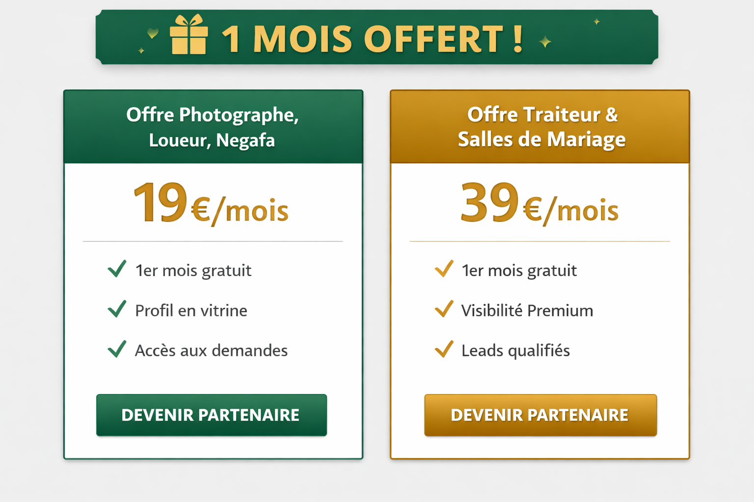 « Rejoignez les prestataires sélectionnés par NikahPlanner »