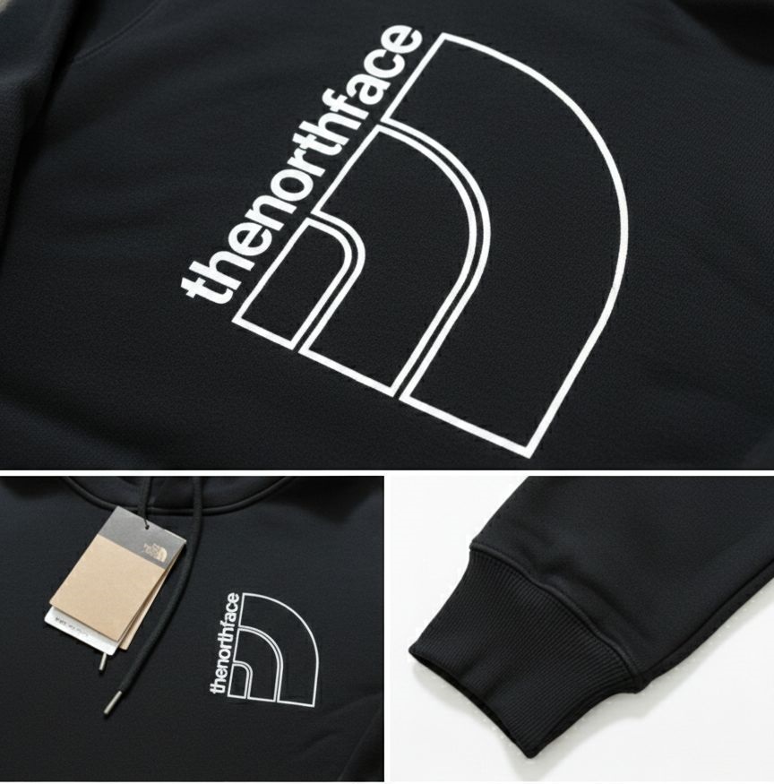 Sudadera TNF · Negra · Logo Frontal y Posterior