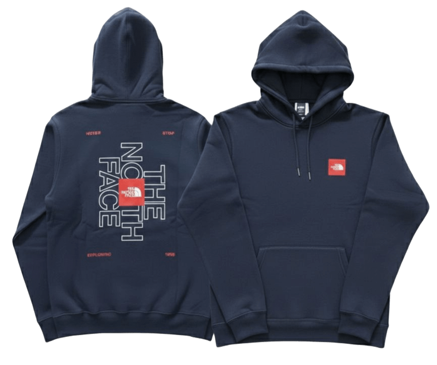 Sudadera TNF · Azul Marino · Logo Rojo/Blanco