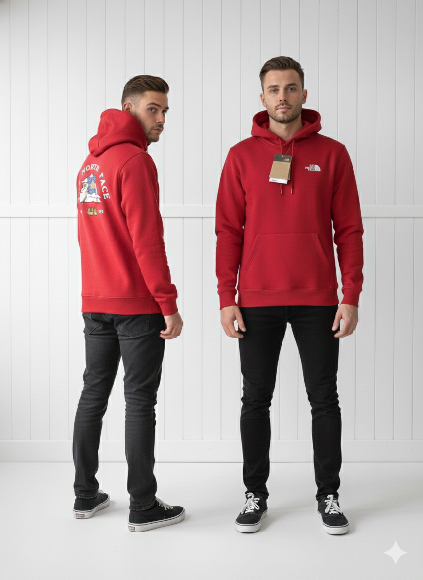 Sudadera TNF Rojo · Logo Frontal y Posterior