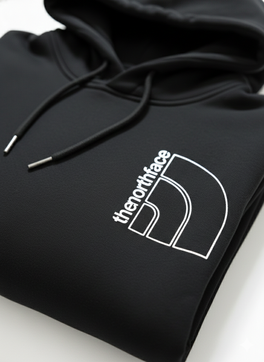 Sudadera TNF · Negra · Logo Frontal y Posterior