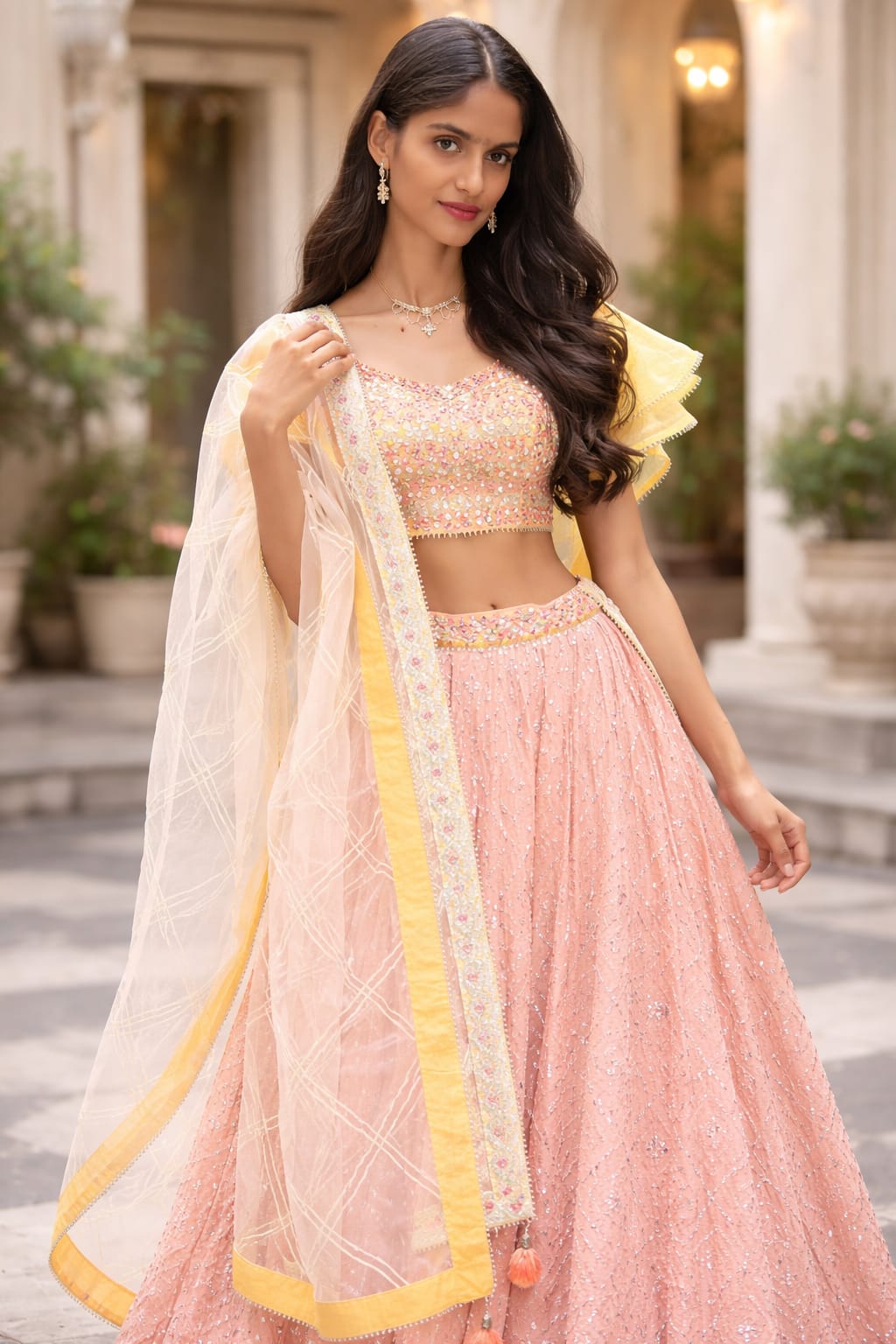 Blush Pink Designer Lehenga