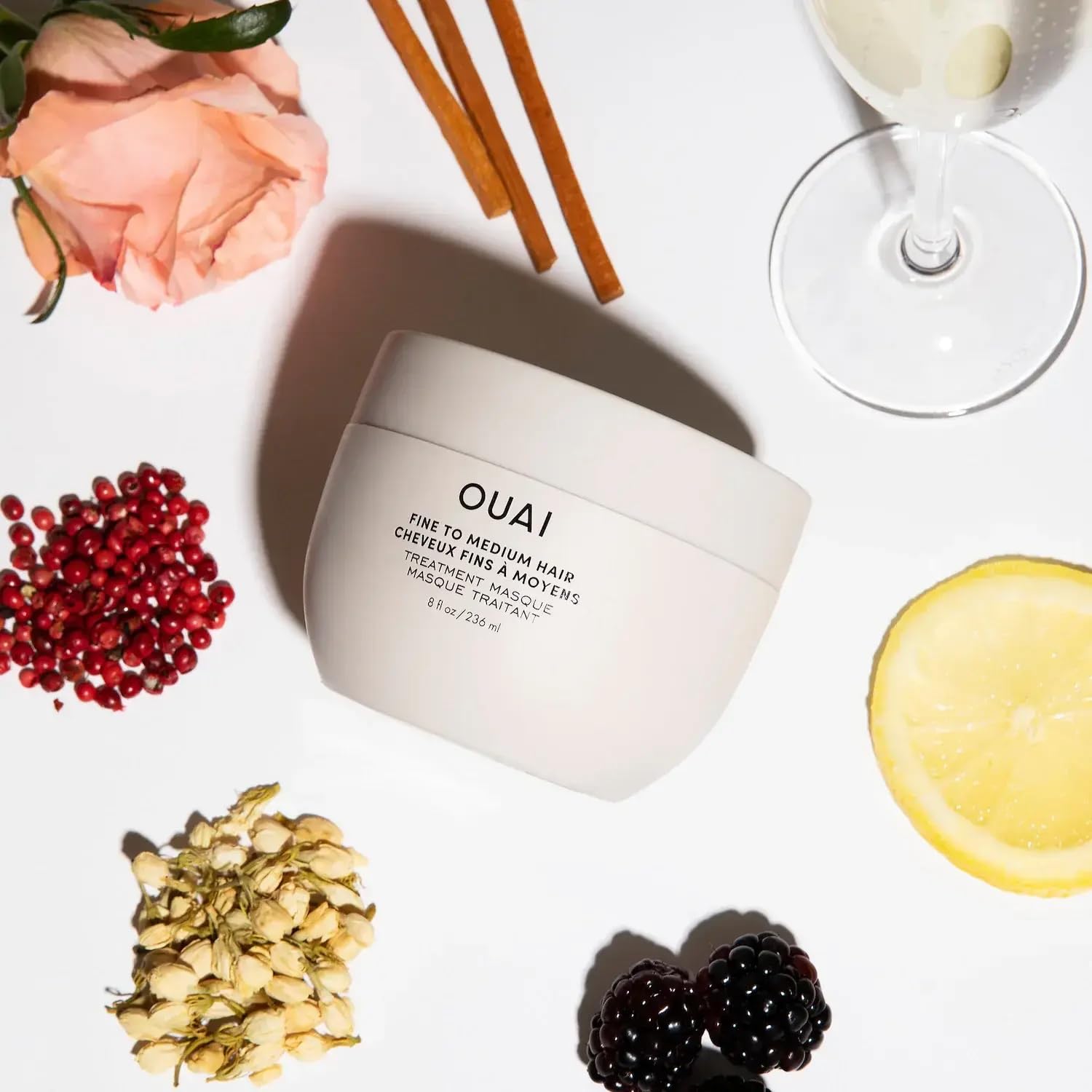 OUAI Fine to Medium Hair Treatment Mask - Lightweight Deep Conditioning Hair Mask