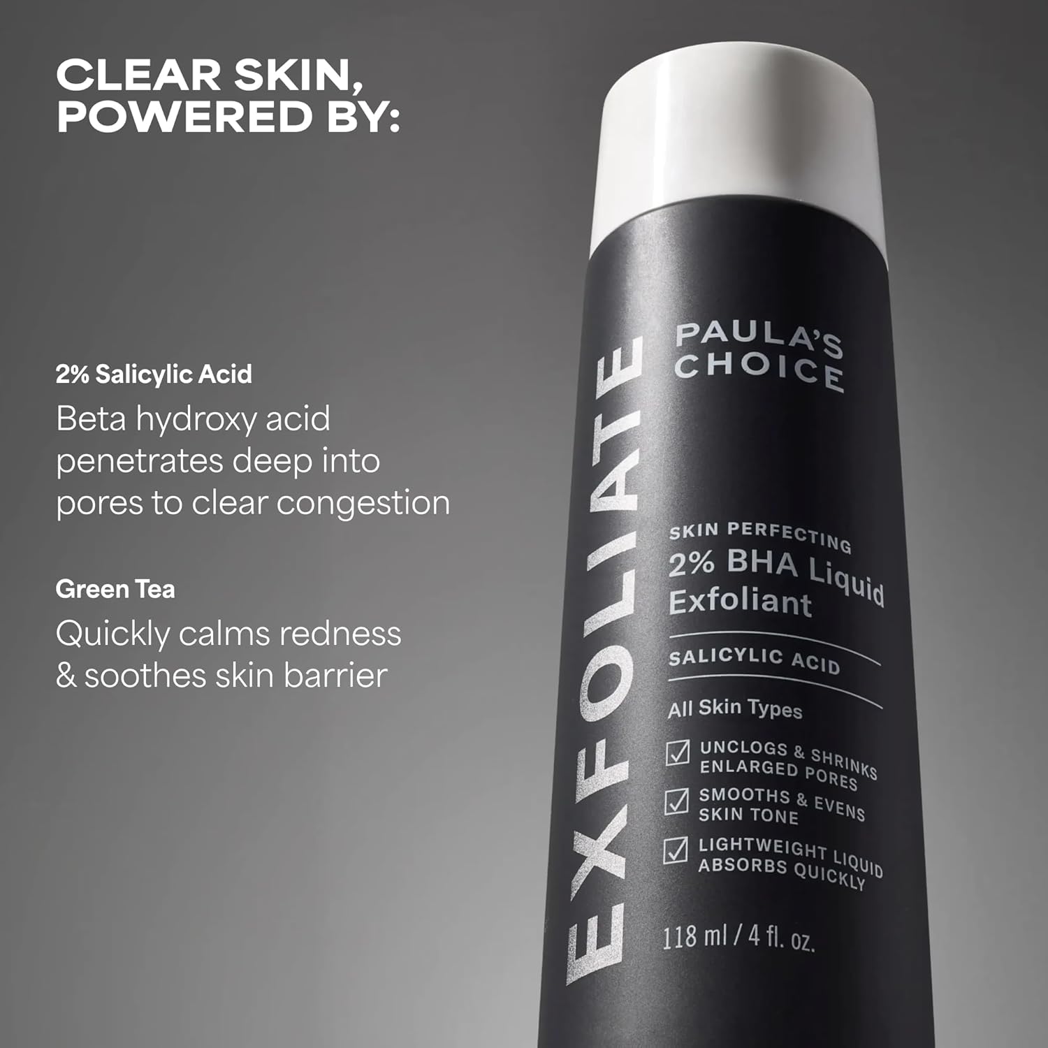 Paula's Choice SKIN PERFECTING 2% BHA Liquid Exfoliant with Salicylic Acid, Facial Polish for Pores, Wrinkles & Fine Lines