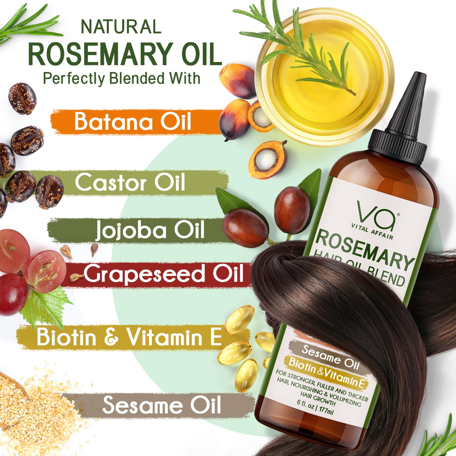 VITAL AFFAIR Blend Of Pure Rosemary Oil For Hair Growth