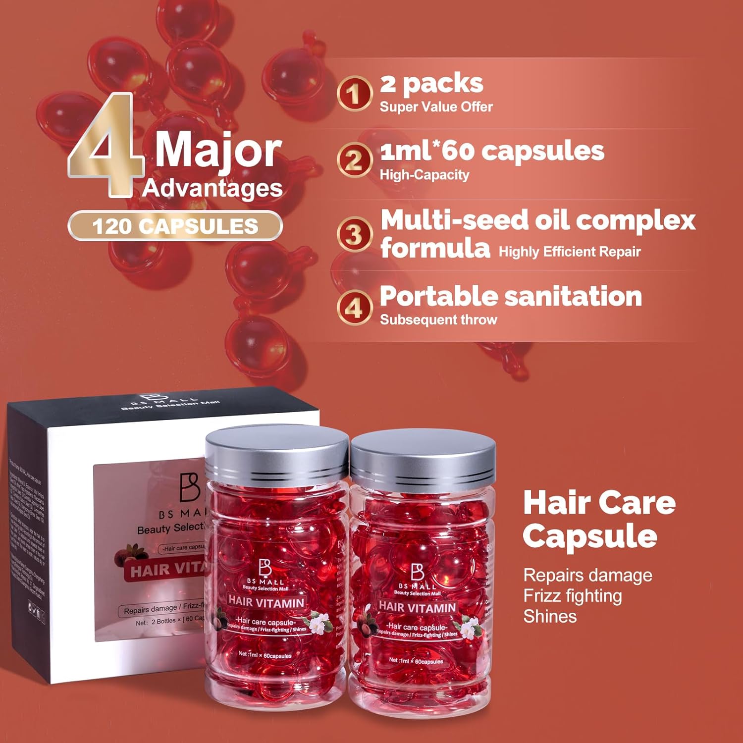 BS-MALL Hair Treatment Serum-Treatment Oil with Avocado Oil Biotin