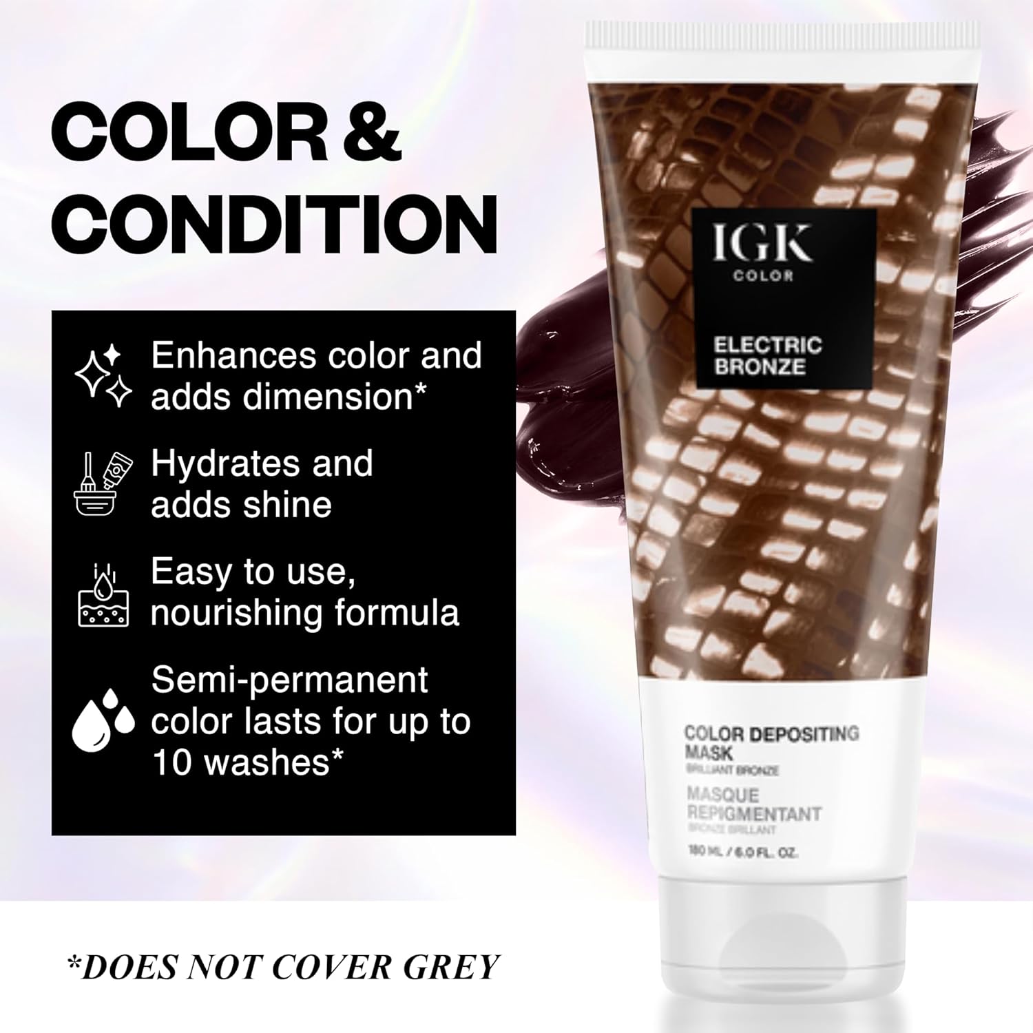 IGK Electric Bronze | Brilliant Bronze Hair Gloss + Color Depositing Mask