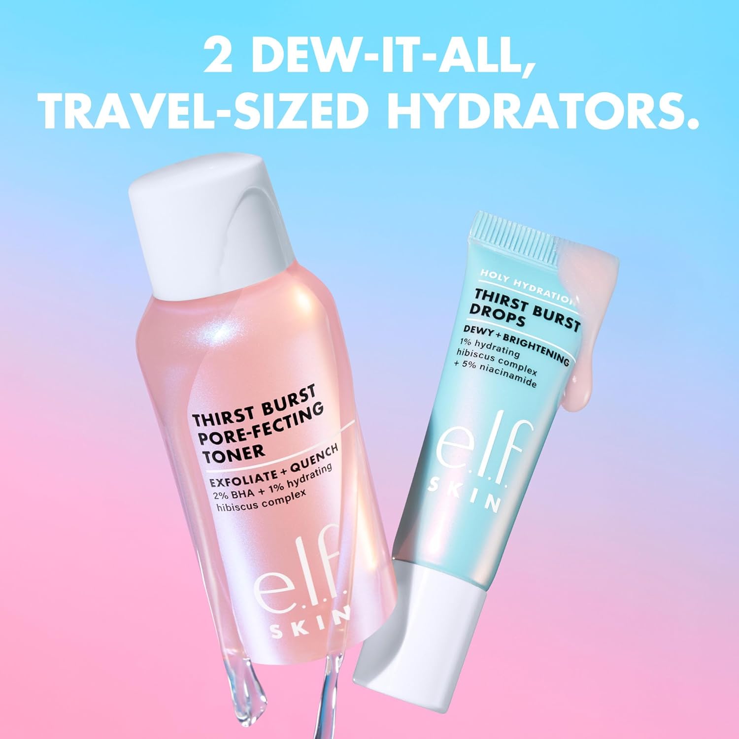 e.l.f. SKIN Thirst Burst Dew-O, Travel-Sized Skincare Set