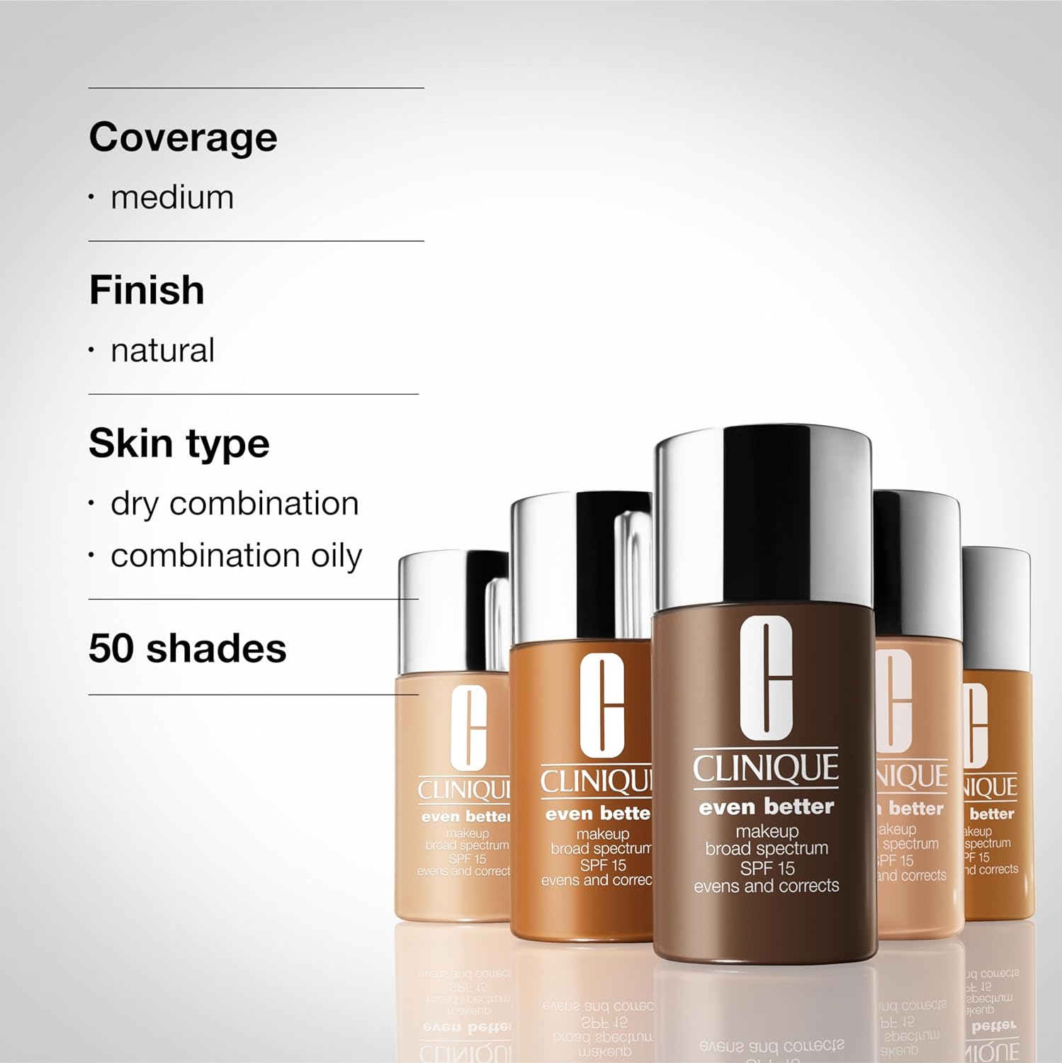 Clinique Even Better Makeup Liquid Foundation SPF 15 With Vitamin C For Dry + Oily Combination Skin Types