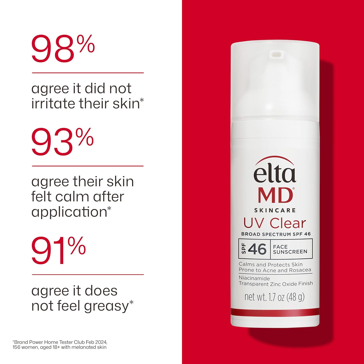 EltaMD UV Clear Face Sunscreen SPF, Oil-Free Sunscreen with Zinc Oxide, Dermatologist