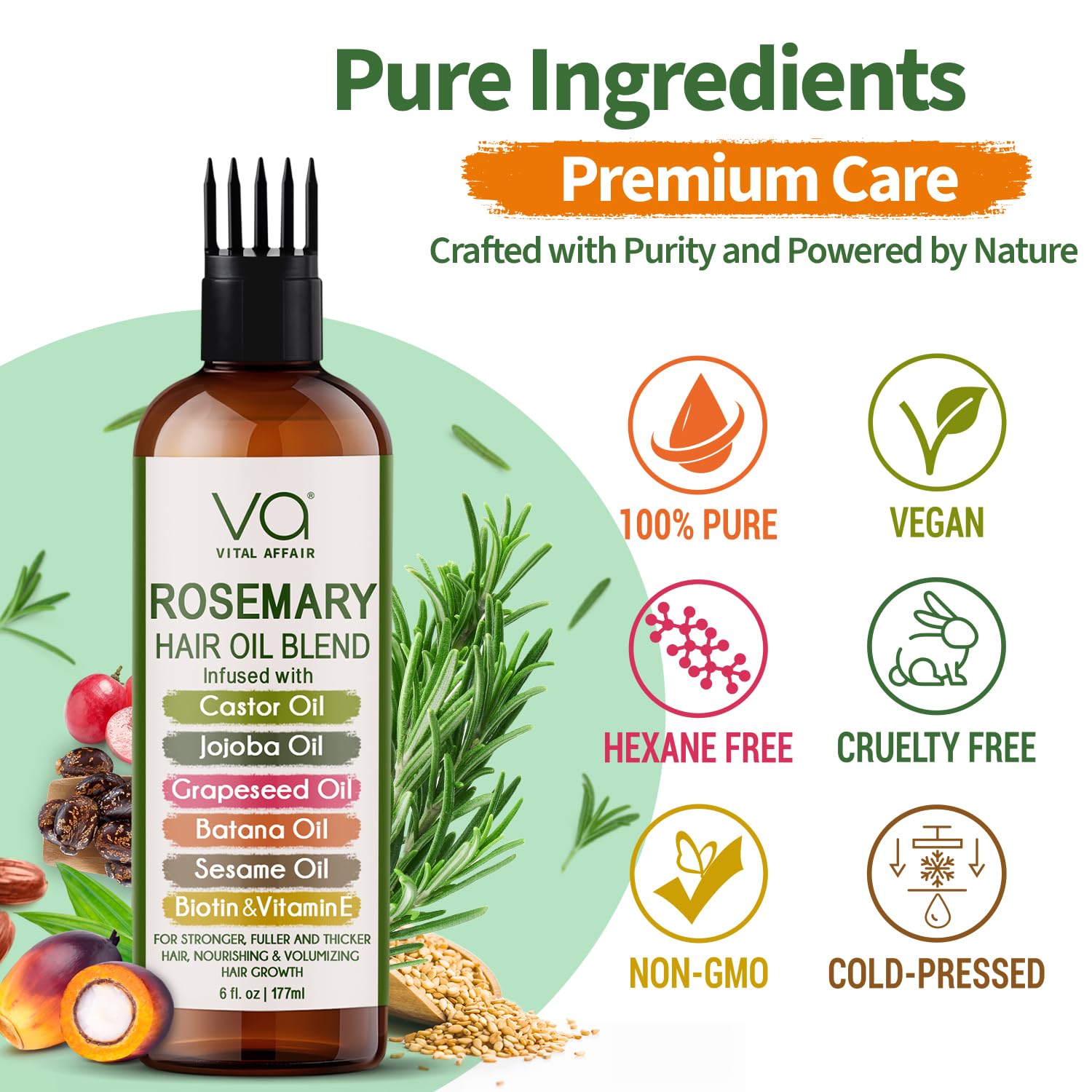 VITAL AFFAIR Blend Of Pure Rosemary Oil For Hair Growth
