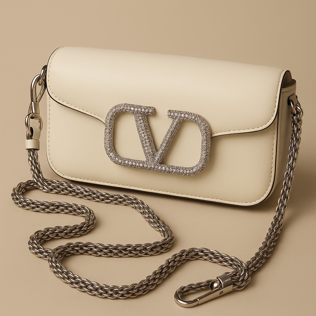 Bolsa de Ombro Bege Luxo