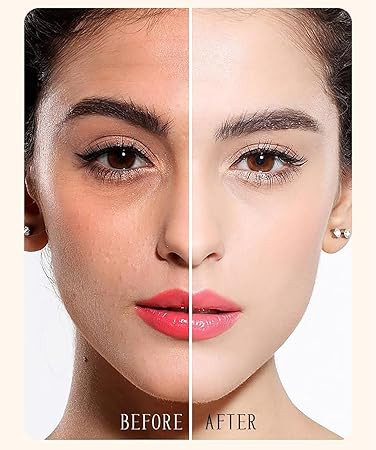  2 In 1 Anti Wrinkle Foundation Stick, Korea Flawless Eraser - Hydrating Lightweight, Double Head Foundation Make Up Stick with Brush,Multi-Use Face Makeup Contour