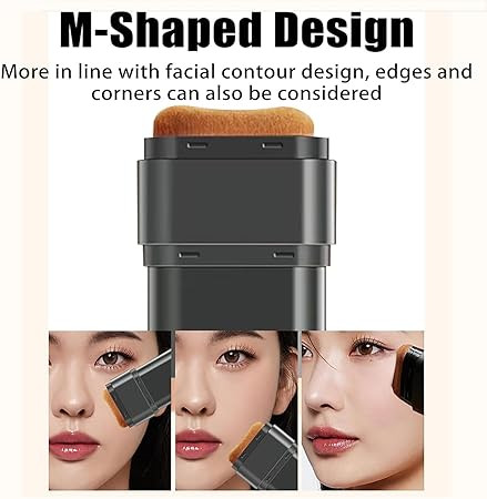  2 In 1 Anti Wrinkle Foundation Stick, Korea Flawless Eraser - Hydrating Lightweight, Double Head Foundation Make Up Stick with Brush,Multi-Use Face Makeup Contour