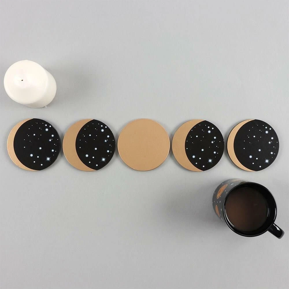 🌙 The "Lunar Cycle" Coaster Set