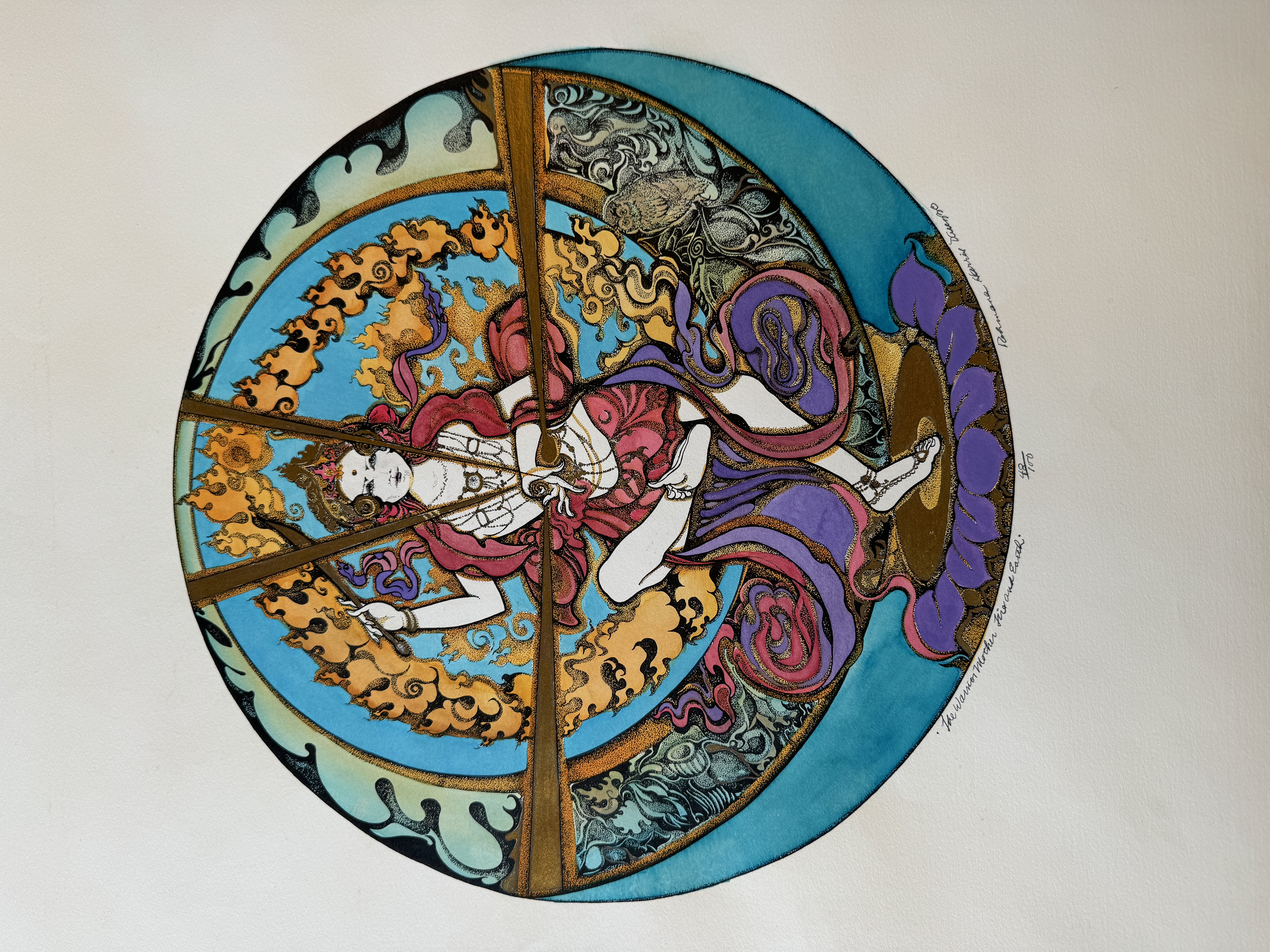 Elemental Dakini (Mono Block print)