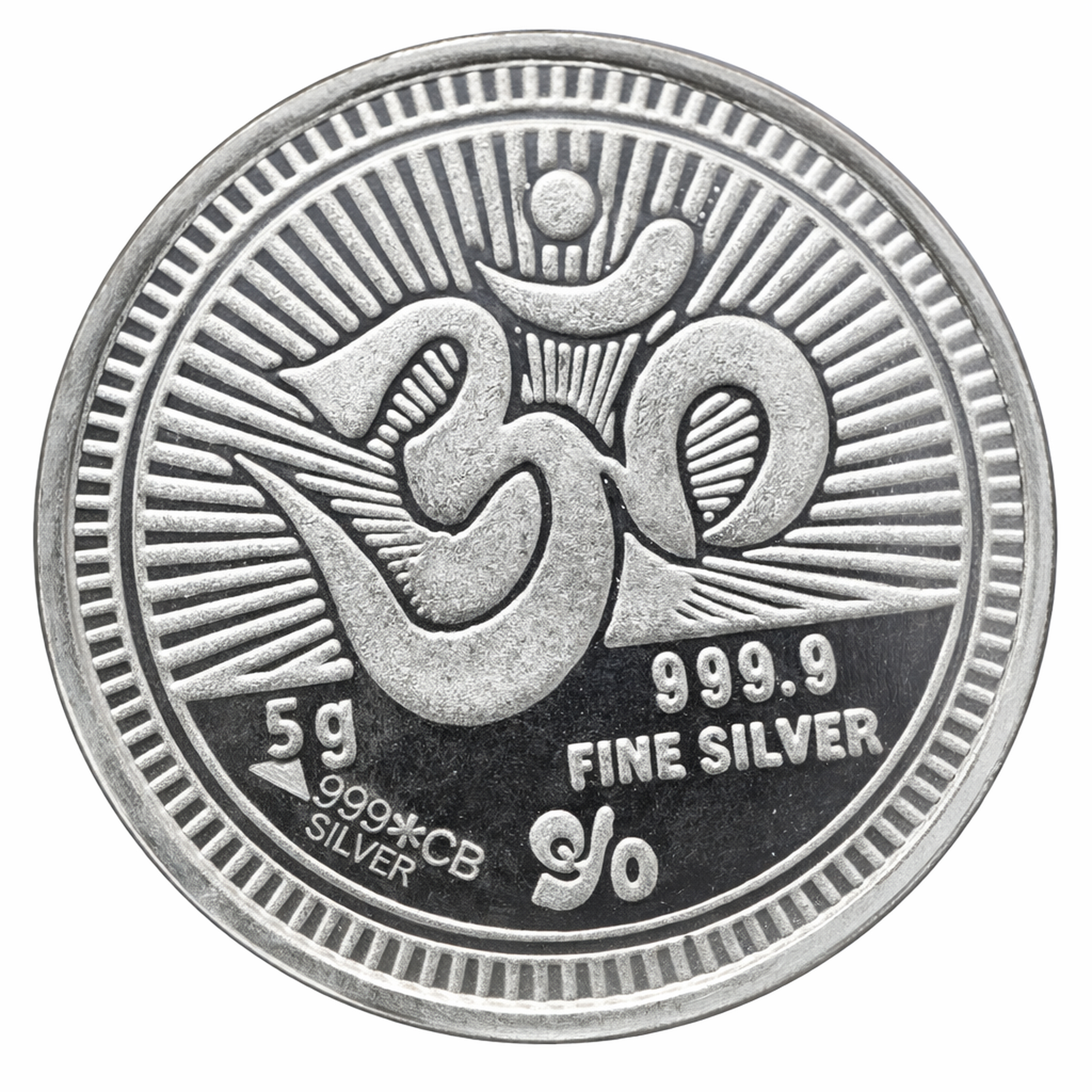 JKP Jewellers 5 Gram 999.9 Fine Silver Coin – Sacred Om Design | Ultra Pure 999.9 Silver | Premium Mirror Finish | Certified Authentic Coin | Perfect for Festive Gifting, Puja & Investment
