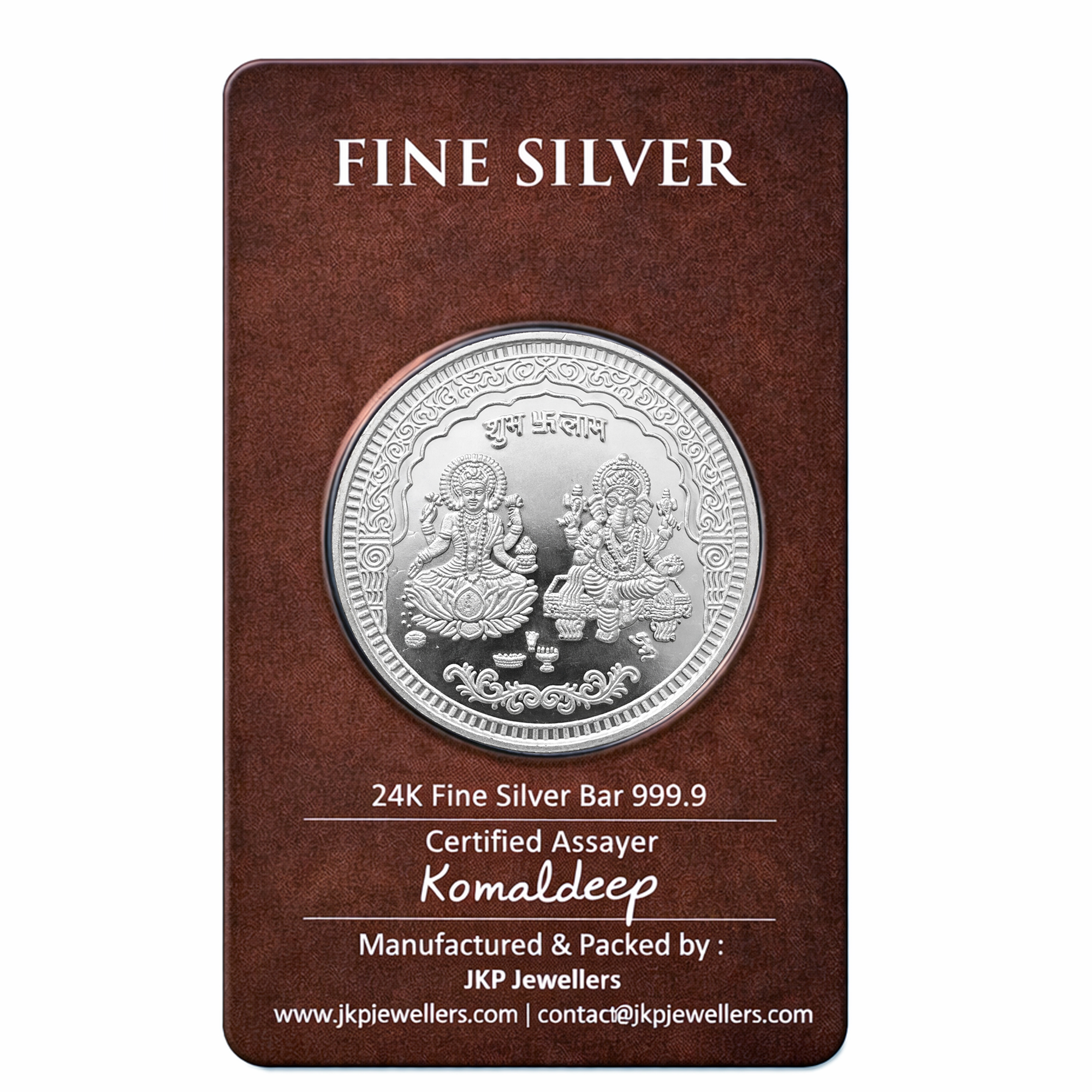 JKP Jewellers 5 Gram 999.9 Fine Silver Coin – Sacred Om Design | Ultra Pure 999.9 Silver | Premium Mirror Finish | Certified Authentic Coin | Perfect for Festive Gifting, Puja & Investment