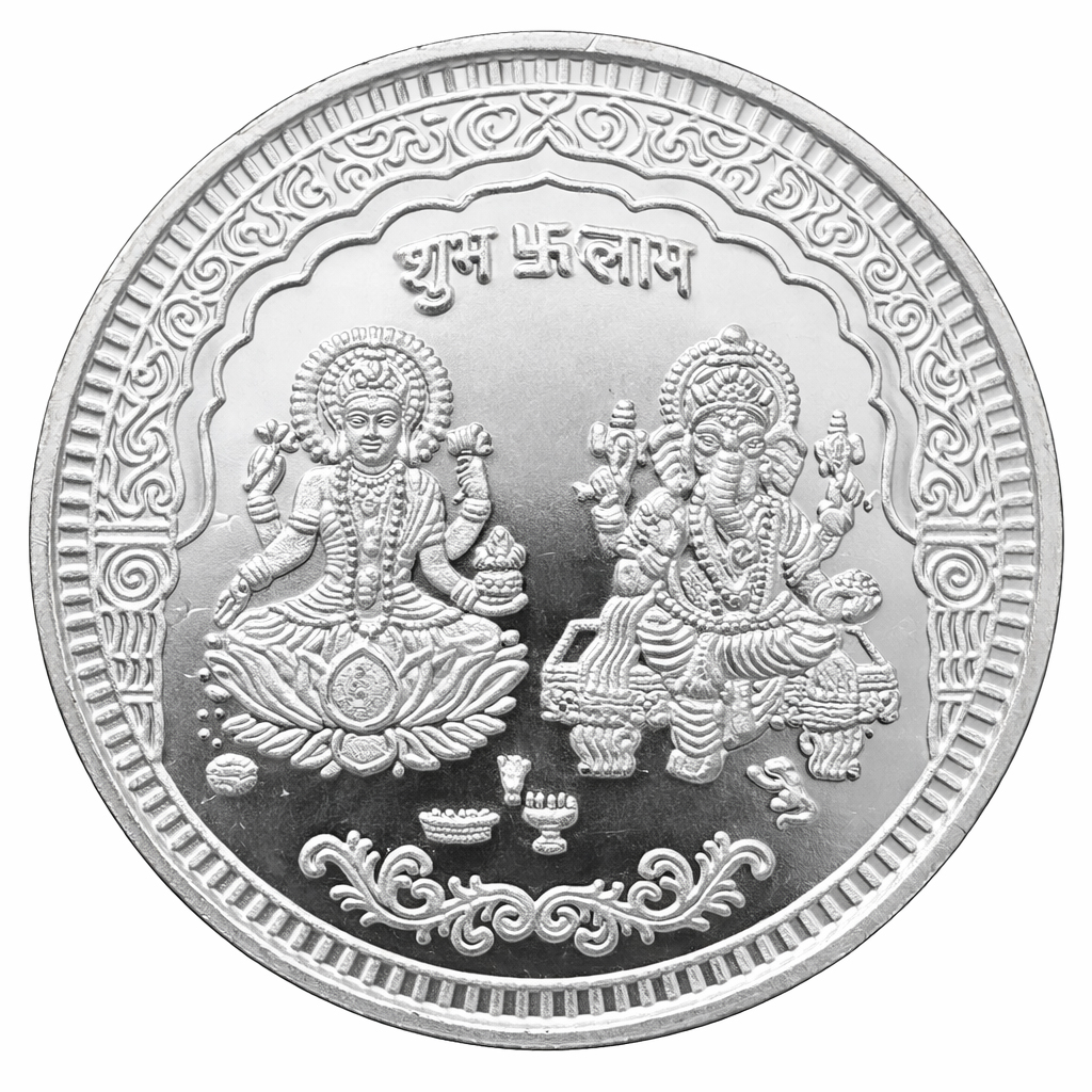 JKP Jewellers 5 Gram 999.9 Fine Silver Coin – Sacred Om Design | Ultra Pure 999.9 Silver | Premium Mirror Finish | Certified Authentic Coin | Perfect for Festive Gifting, Puja & Investment