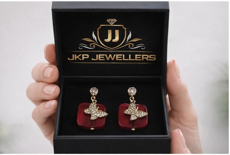 Butterfly Gemstone Earrings