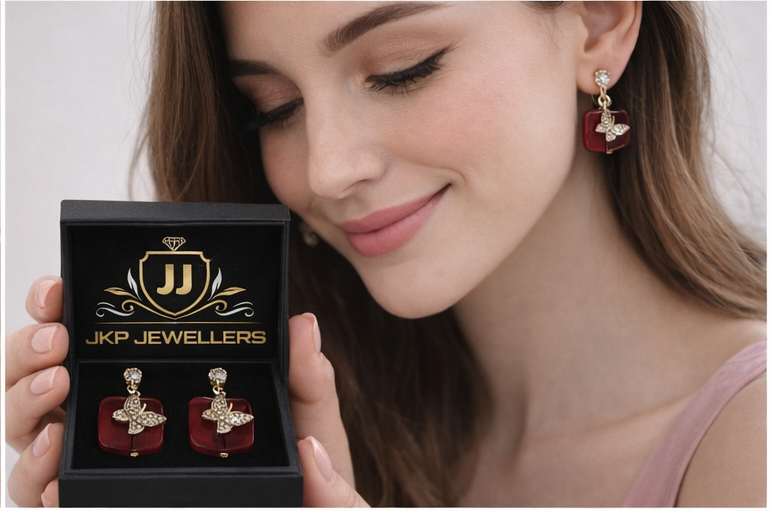 Butterfly Gemstone Earrings