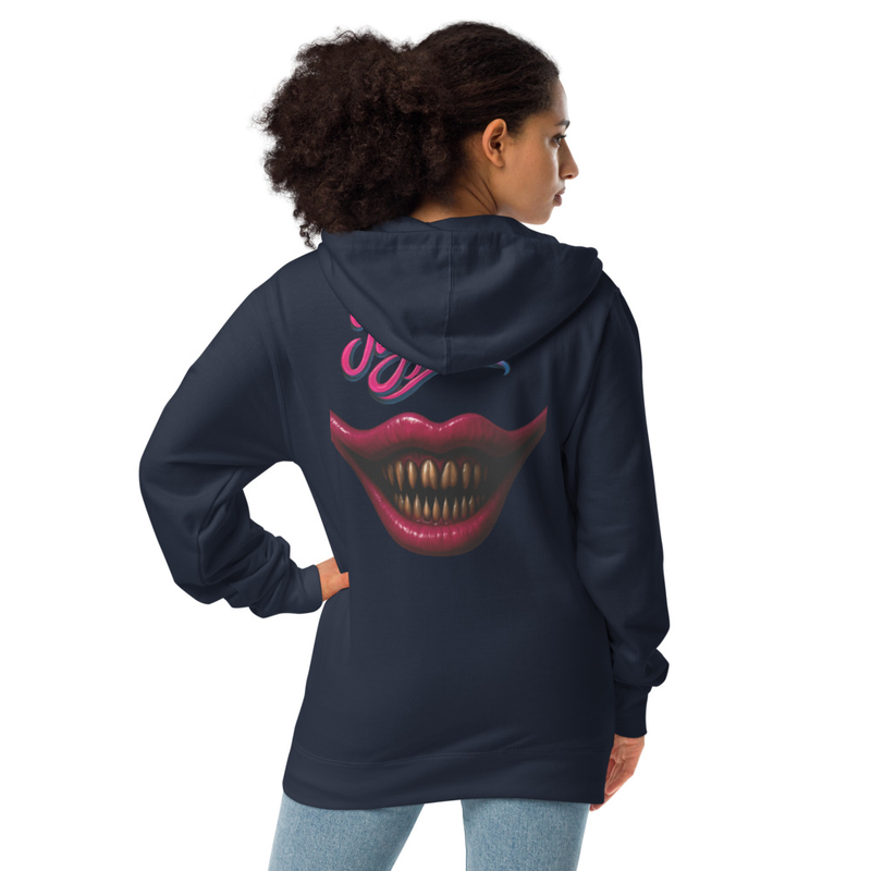 Juggalette Wicked Clown Lips Unisex Zip Hoodie